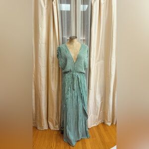 Green Striped Women's Dress